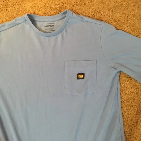 NEW! Blue Caterpillar Pocket T-Shirt - Picture 3 of 4